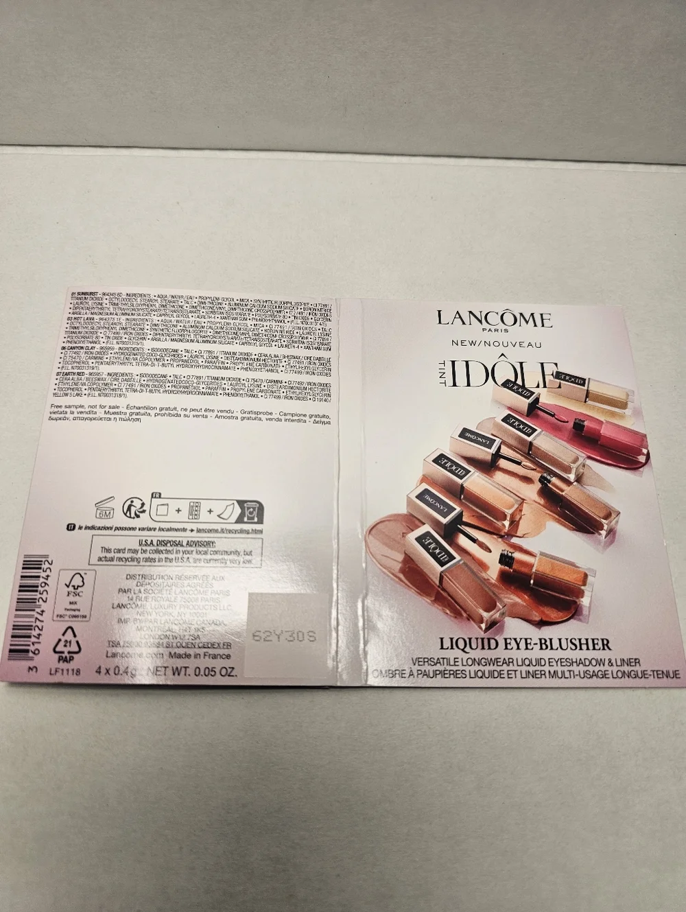 Lancome Idôle Liquid Eye-Blusher - Pink Shade Multi Pack Sample Size